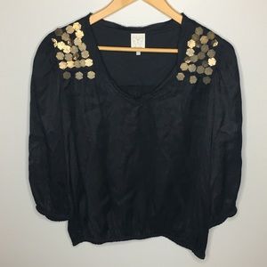 Ella Moss Metal Accent Workwear Top